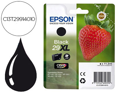 CARTOUCHE EPSON T2991 29XL JET D'ENCRE FRAISE CLARIA COULEUR NOIR