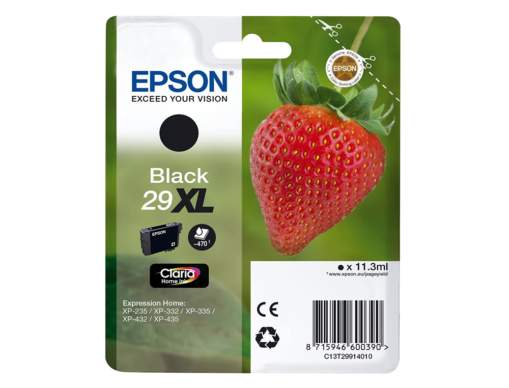 CARTOUCHE EPSON T2991 29XL JET D'ENCRE FRAISE CLARIA COULEUR NOIR