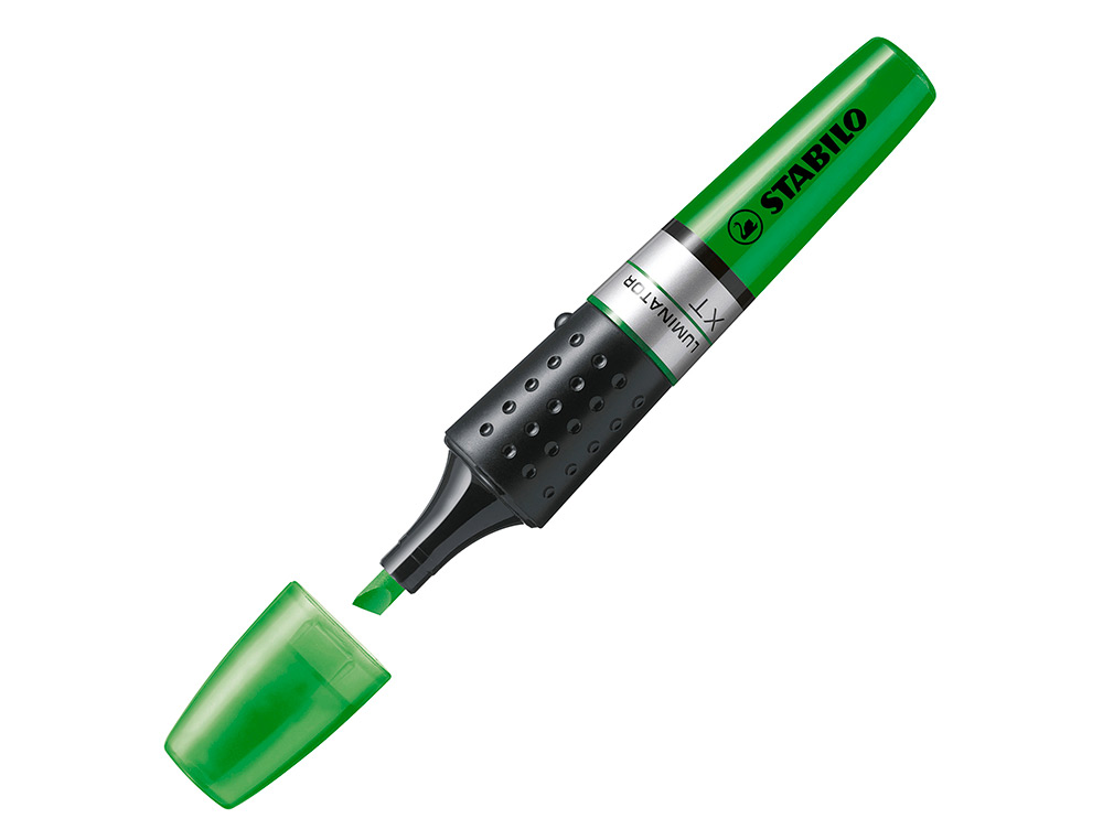 SURLIGNEUR STABILO LUMINATOR TRACÉ 2/5MM ENCRE LIQUIDE NIVEAU VISIBLE BASE ERGONOMIQUE COULEUR VERT
