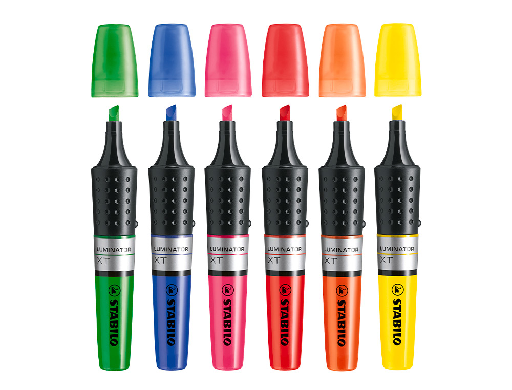 SURLIGNEUR STABILO LUMINATOR TRACÉ 2/5MM ENCRE LIQUIDE NIVEAU VISIBLE BASE ERGONOMIQUE COULEUR VERT