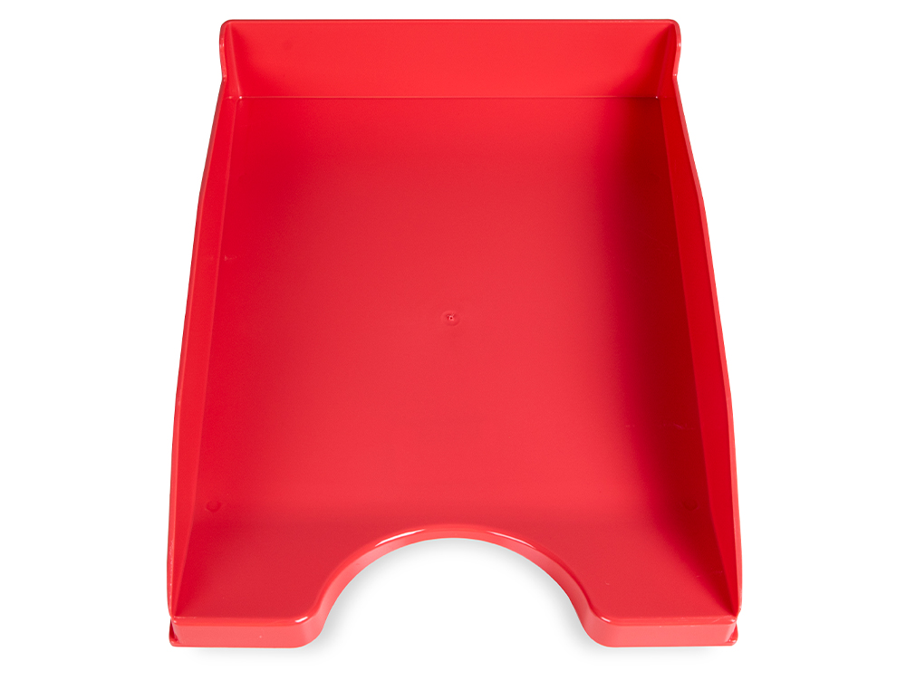 CORBEILLE À COURRIER Q-CONNECTPOLYPROPYLÈNE DOCUMENTS A4+ 240X320MM EMPILABLE 350X255X65MM COLORIS ROUGE OPAQUE