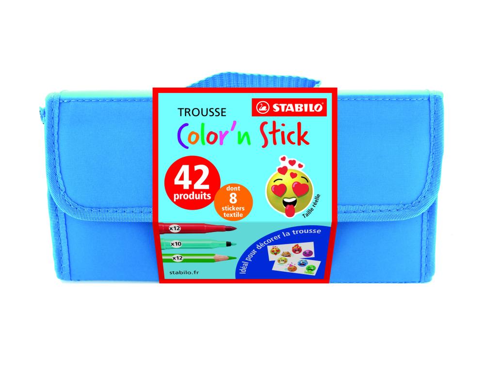 TROUSSE COLOR'N STICK 42P TROUSSE DE COLORIAGE - STABILO COLOR'N STICK - 42 PIECES