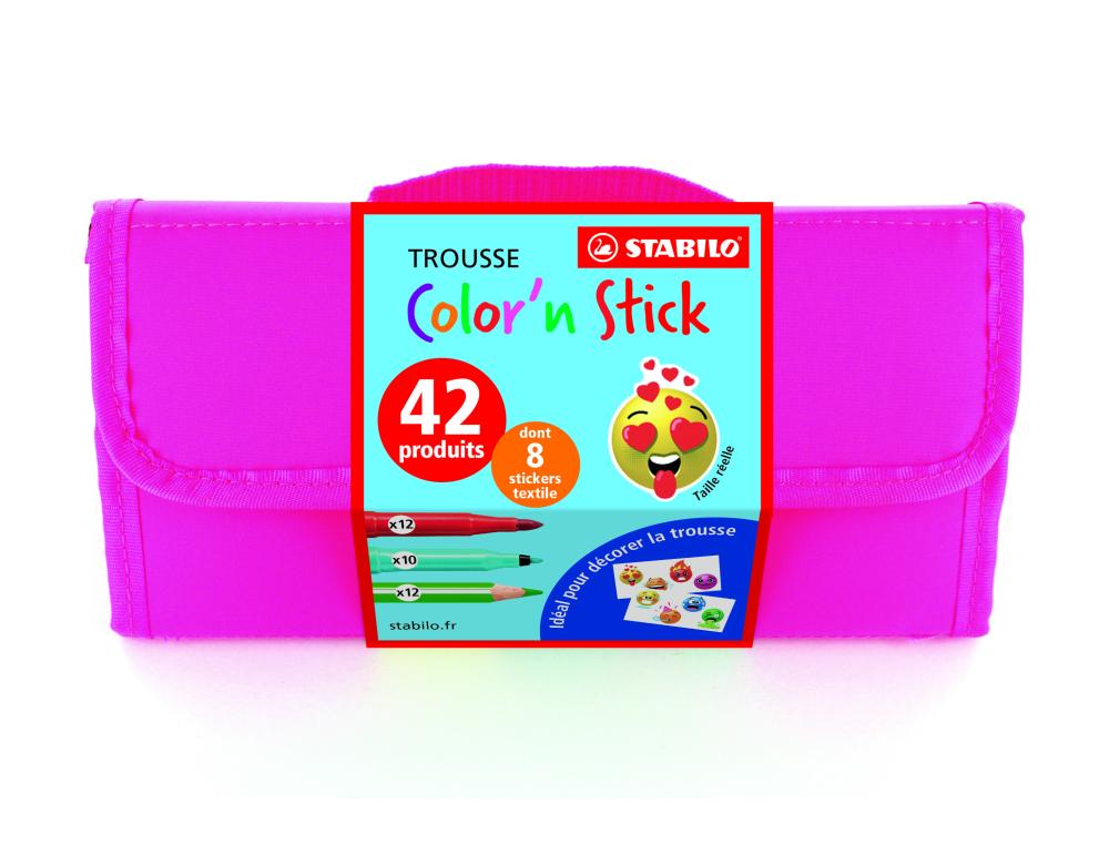 TROUSSE COLOR'N STICK 42P TROUSSE DE COLORIAGE - STABILO COLOR'N STICK - 42 PIECES