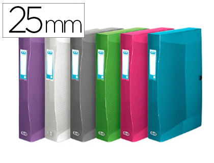 CHEMISE OXFORD HAWA PP DOS RIGIDE 250X320MM DOCUMENTS A4 DOS 25MM 7/10E RABATS LASTIQUE 5 COLORIS ASSORTIS