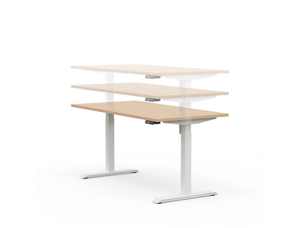 BUREAU LUTZ 2 160X80CM CHENE -PIEDS GRIS